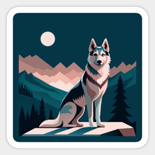 Wolf in the forest Sticker